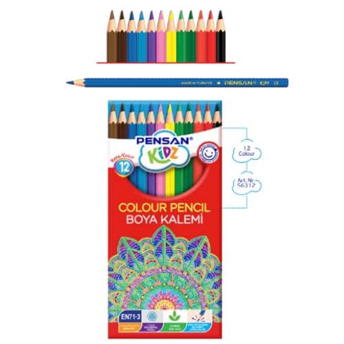 PENSAN Stylo à bille de couleur COLOUR PENSIL, 12 couleurs
