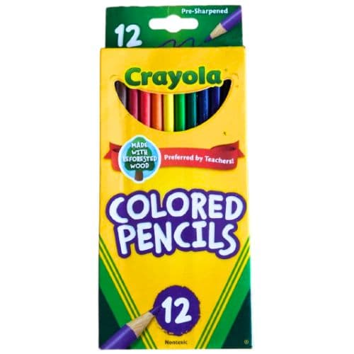 Crayon de 12 Couleurs Non Toxiques CRAYOLA