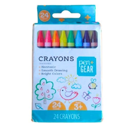 Crayon de 24 Couleurs Non Toxiques PEN+GEAR